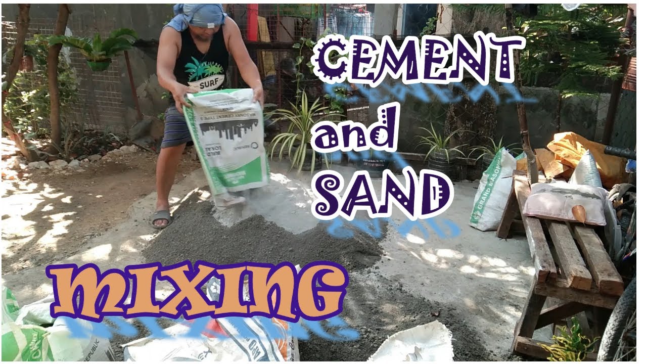 Cement and sand mixing/ ratio: 1 bag cement, 35 to 40 pala (spade of sand)/ For Flooring/ DIY.