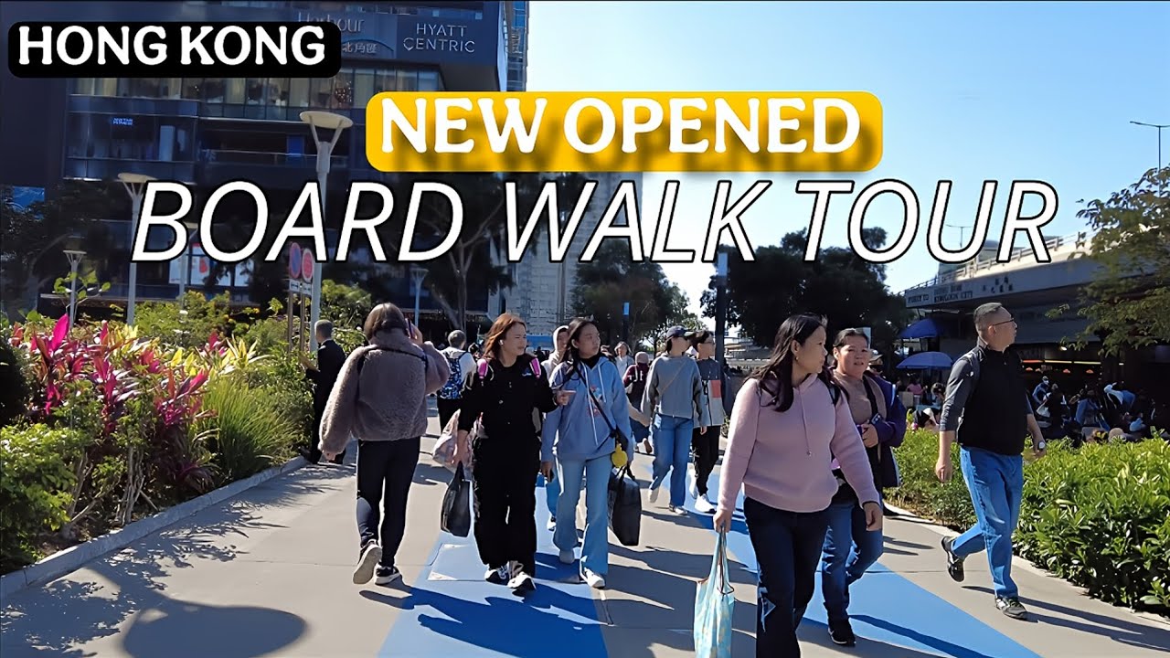 📍Sunday's Walk Tour at New Opened Board Walk iN Hong kong #walkthrough #tour 