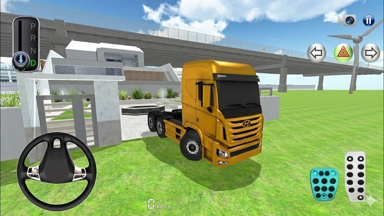 NEW  Xicient GOLDEN TRUCK AT VILLA || 3d driving class android games