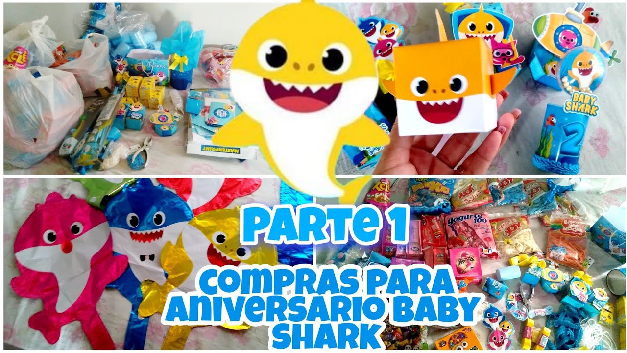 preparativos 2 anos do Thomas tema baby shark/ mostrando compras baby shark