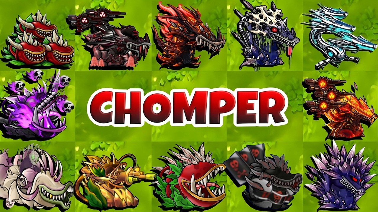 PVZ 1 Fusion 3.4 - All CHOMPER Plants Showcase!!
