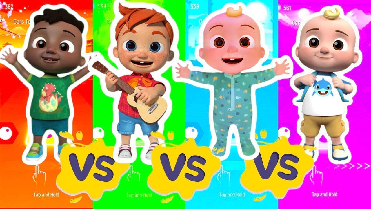Cocomelon Fun Nursery Rhymes for Kids   Play Tiles HOP Now!
