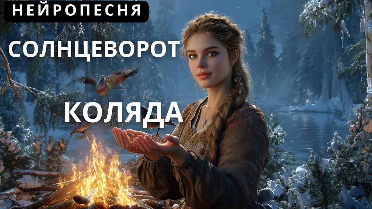 Солнцеворот 🌞 Коляда 🔥Славянская песня о Марене, Зиме и Любви 🔔 Марина Царь Волкова | НЕЙРОПЕСНЯ