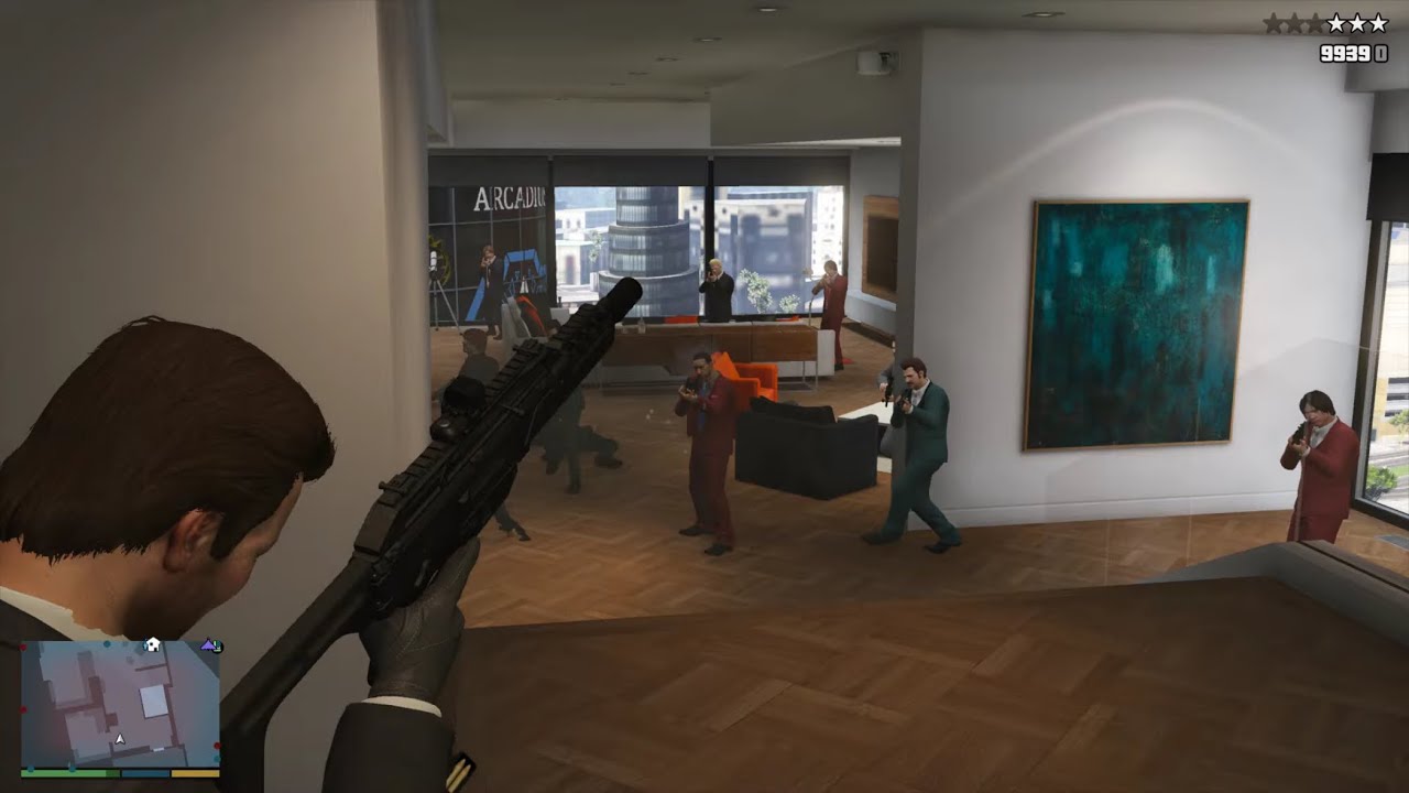 GTA 5 - Mafia Penthouse Massacre + Ten Star Escape