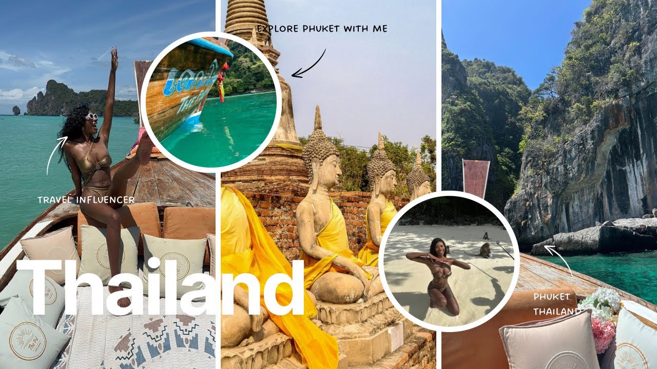 Phuket Thailand 🇹🇭 Travel Vlog | Yona Floating Beach Club + Phi Phi island + Luxury Villa + longtail