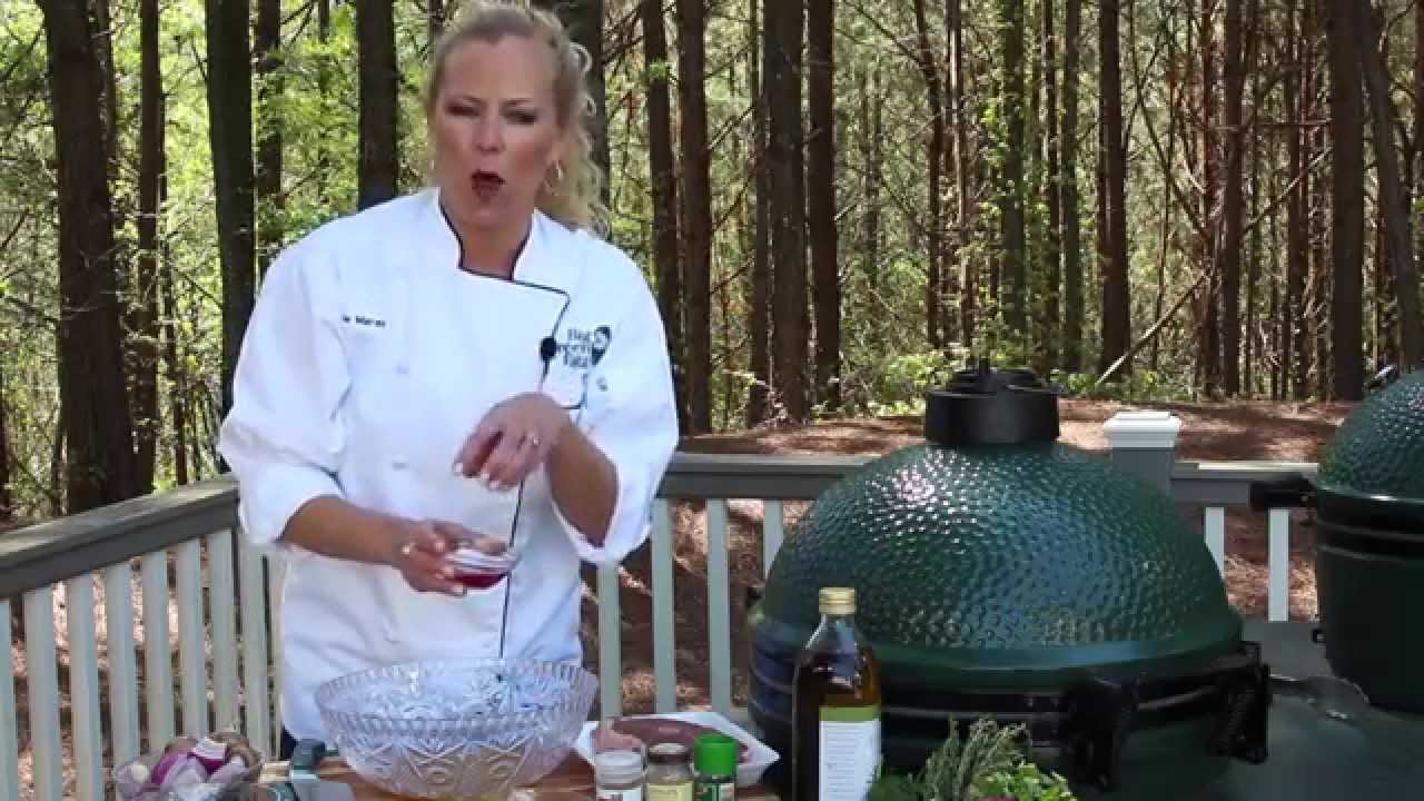 Linkie Marais - Lamb and Shrimp Kabobs on the Big Green Egg