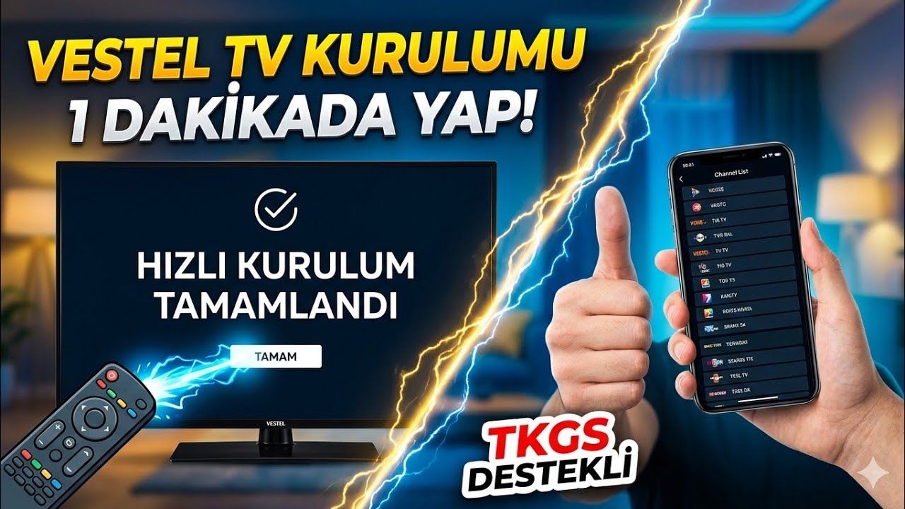 Vestel smart tv kanal arama kanal ekleme full kurulum (VESTEL TV SETUP)