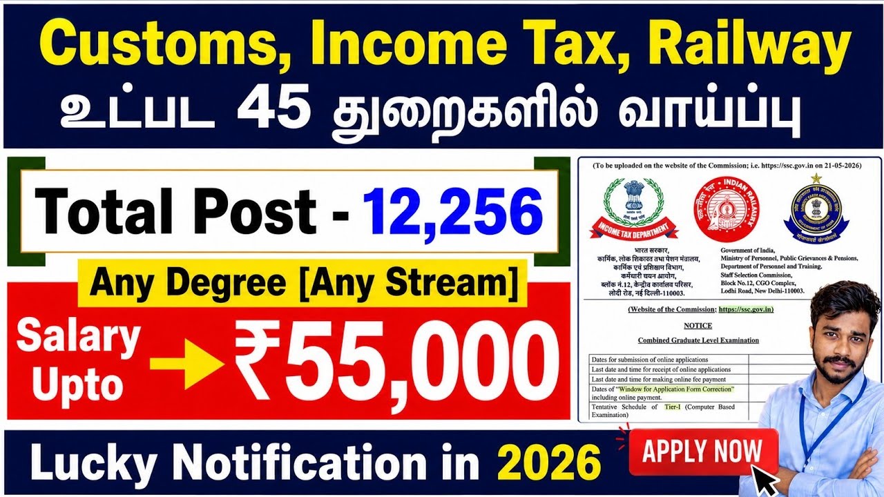 Lucky Notification in 2026 | 12,256 Vacancy | Government Jobs in Tamilnadu | Freshers Apply 