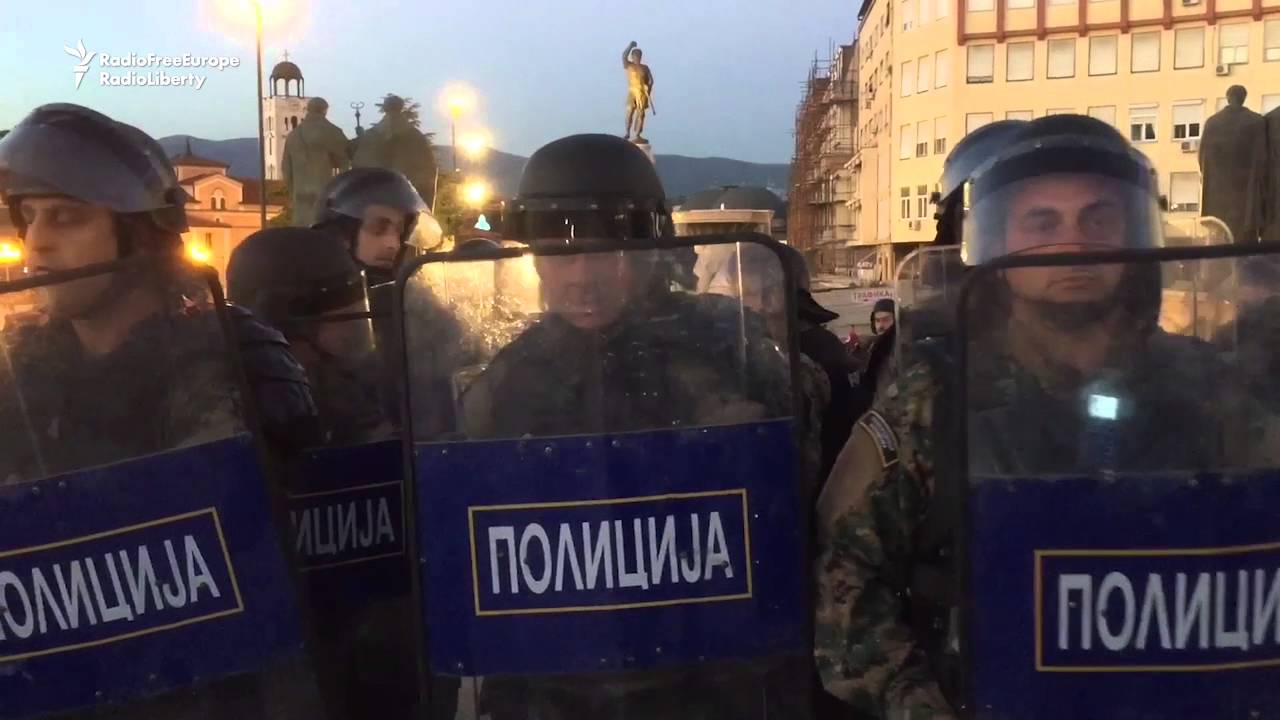 Thousands Protest In Skopje As Macedonia Sets Early Elections