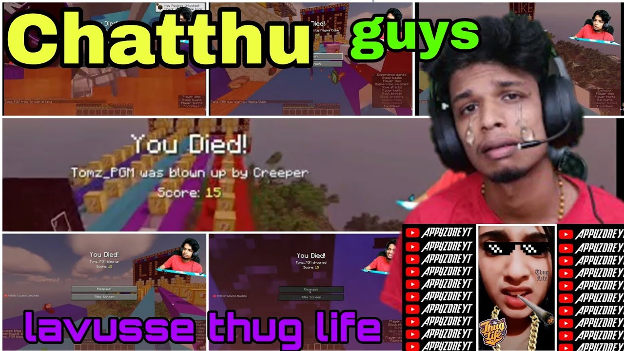 Chatthu guys Veendum veendum chatthu lucky block race | PGM, RANDOM,GM,LAVUSSE 💜 | LAVUSSE THUG LIFE