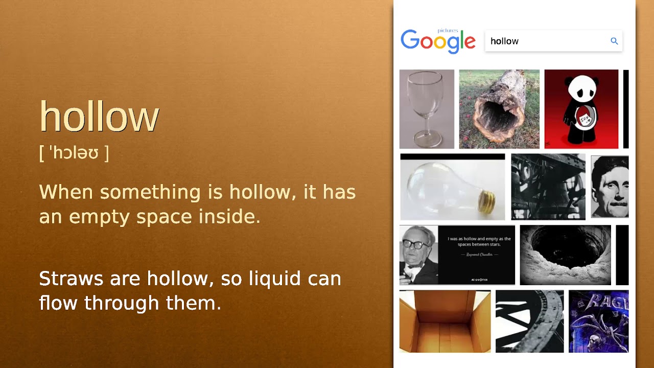 Hollow : C2 level english vocabulary lesson, www.LipLix.com