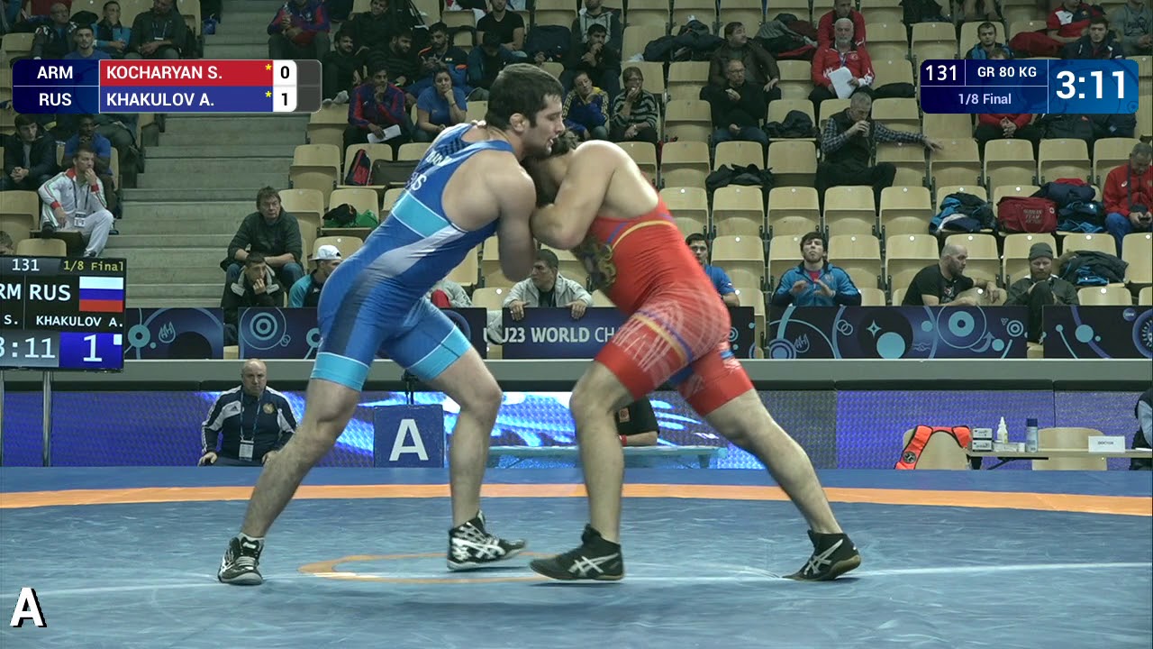 1/8 GR - 80 kg: A. KHAKULOV (RUS) df. S. KOCHARYAN (ARM) by VPO1, 2-1