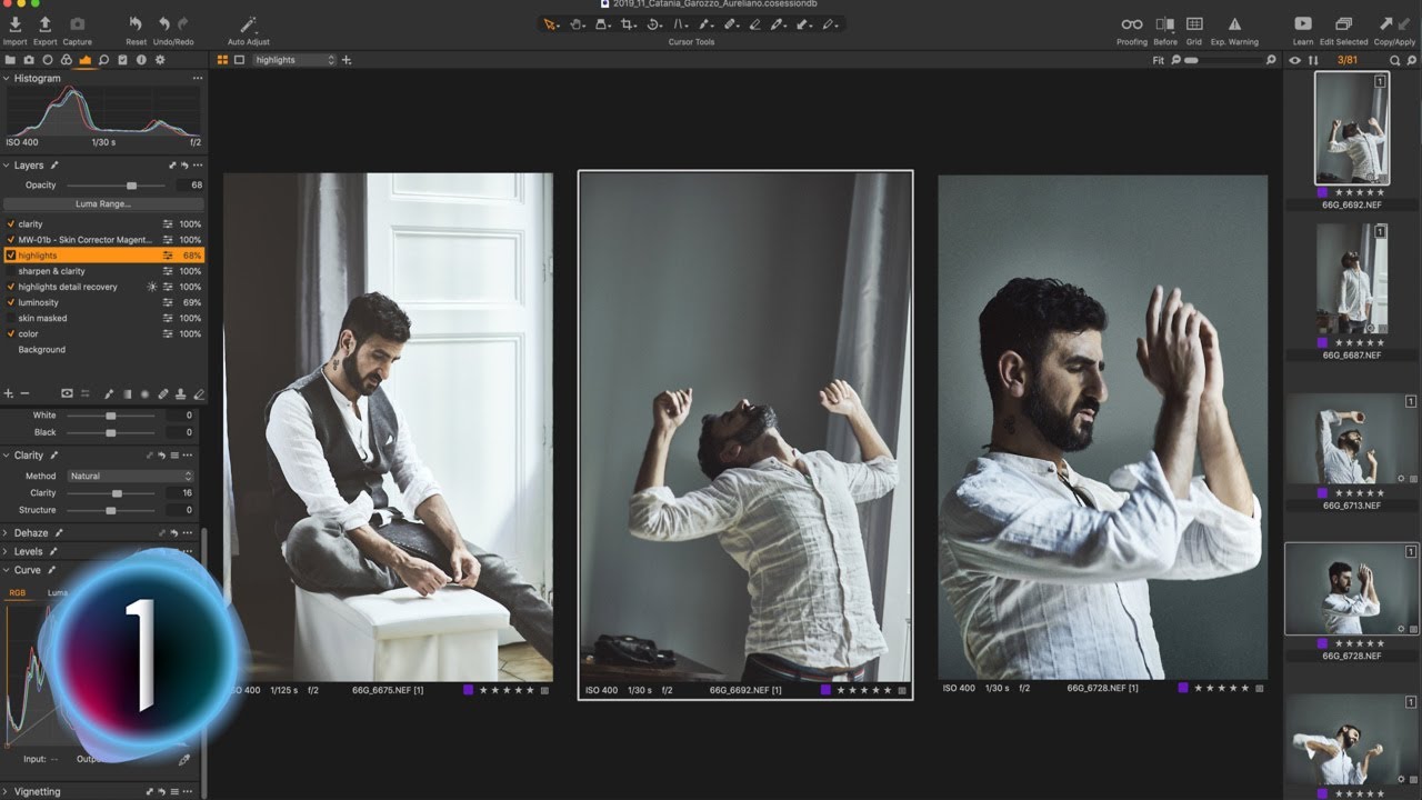 Урок по редактированию фотографий в Capture One: Выцветшие портреты