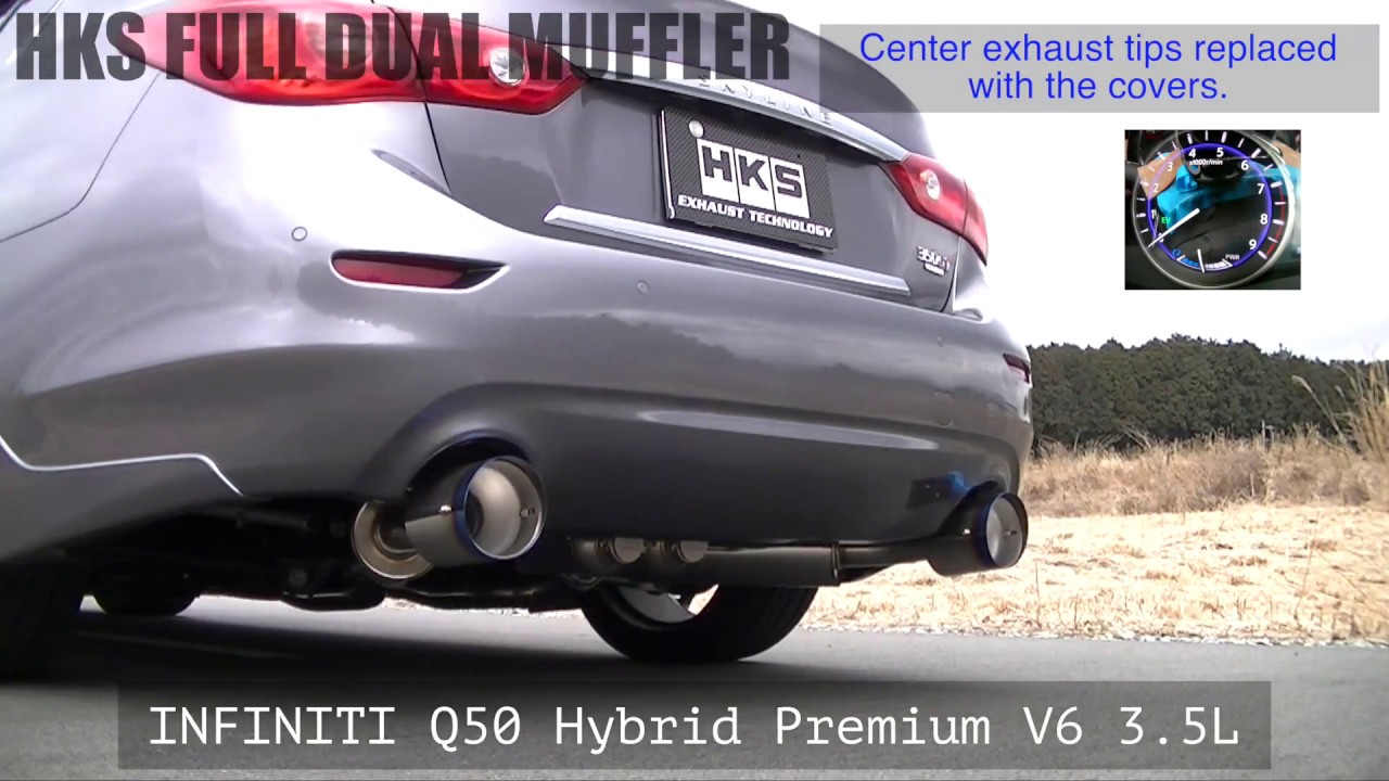 INFINITI Q50 Hybrid Premium HKS FULL DUAL MUFFLER