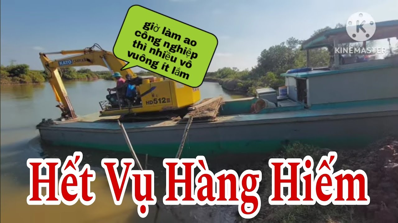 Xe Cuốc miền tây_máy đào kato vô đất vuông lang giờ hết vụ còn số ít mà thôi 