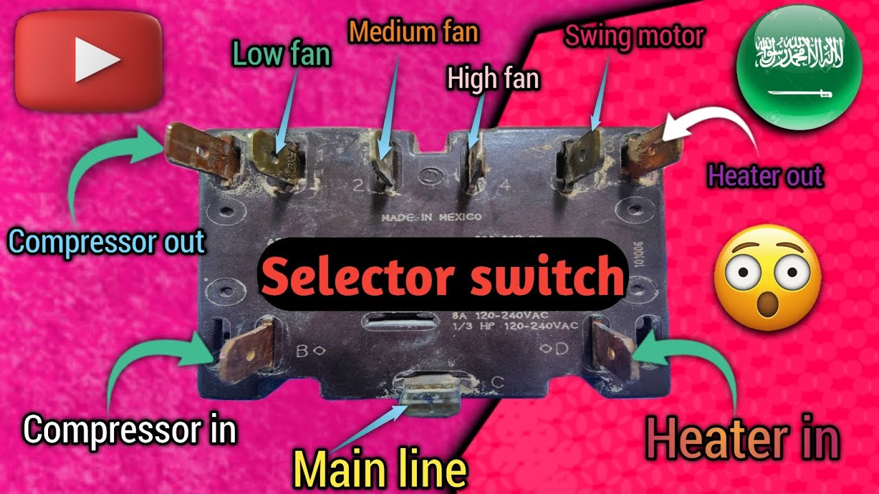 Selector Switch Window Ac | full Wairing In Saudi Arabia 🇸🇦🥀| Informative Video Ac Tecnican😊🫰|