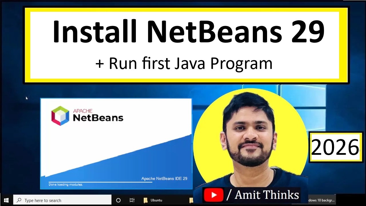 Install NetBeans IDE 29 with Java JDK 25 on Windows 10 | Run First Java program | Setup Guide (2026)