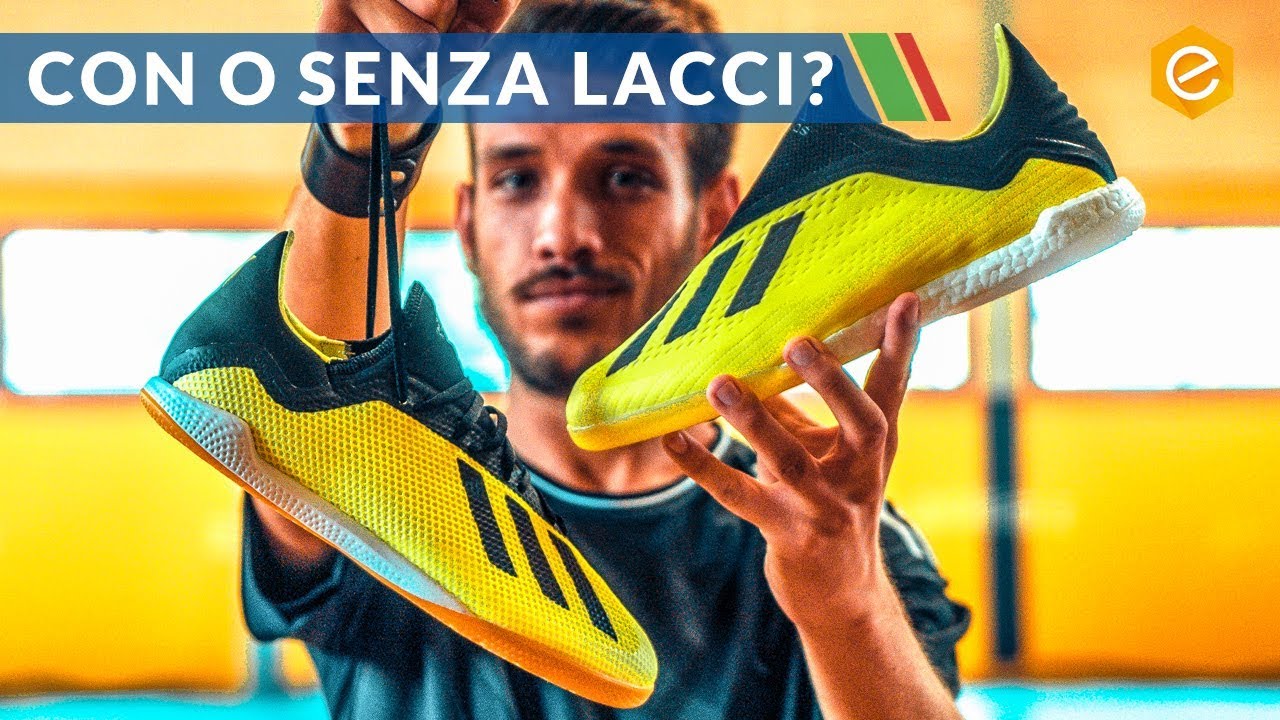Calcetto CON o SENZA LACCI? Test adidas X 18+ e 18.3