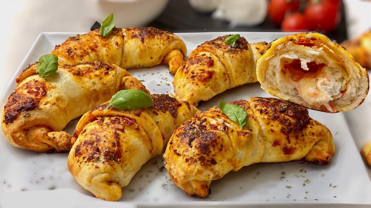 КРУАССАН ИЗ ПИЦЦЫ И ПАСТА помидор и моцарелла 🍅