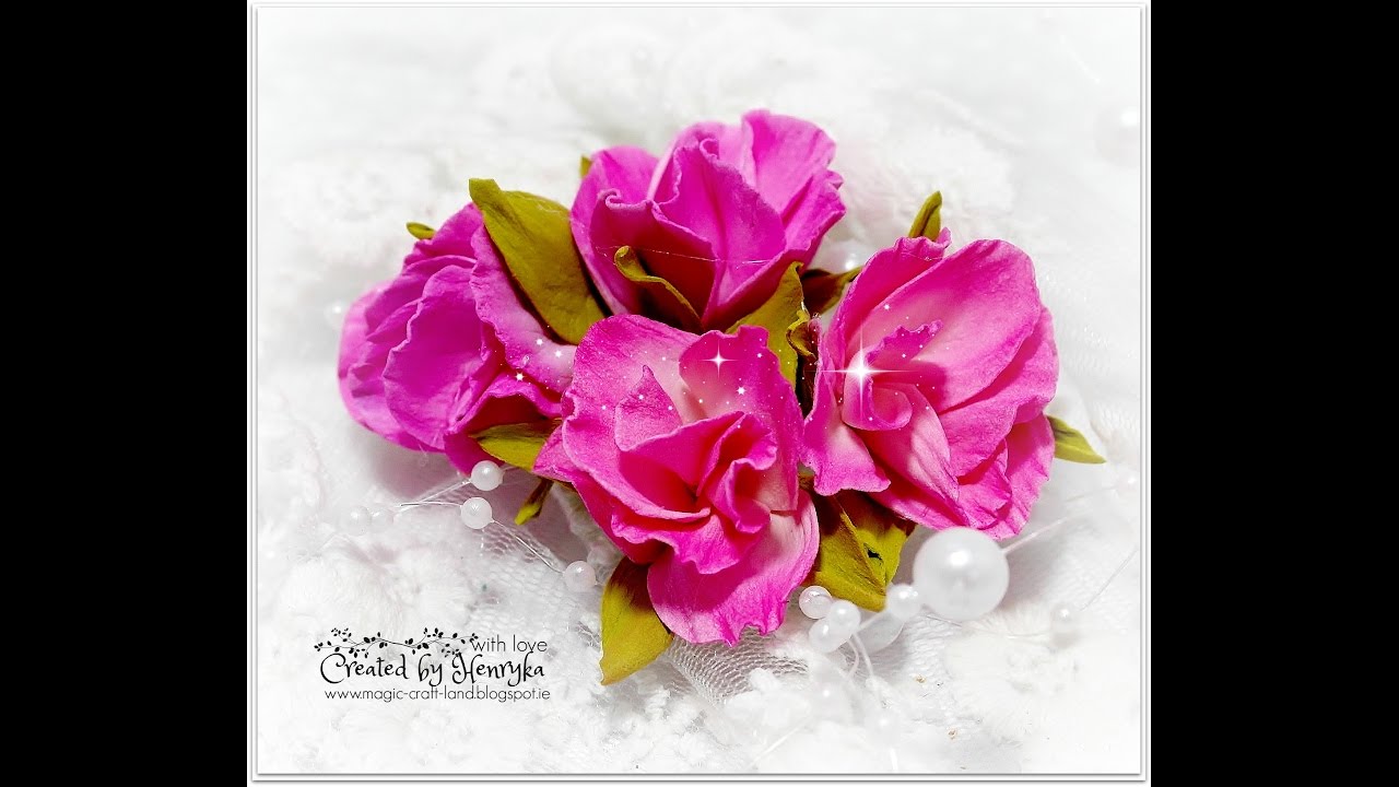 Foamiran Wild Roses Video Tutorial