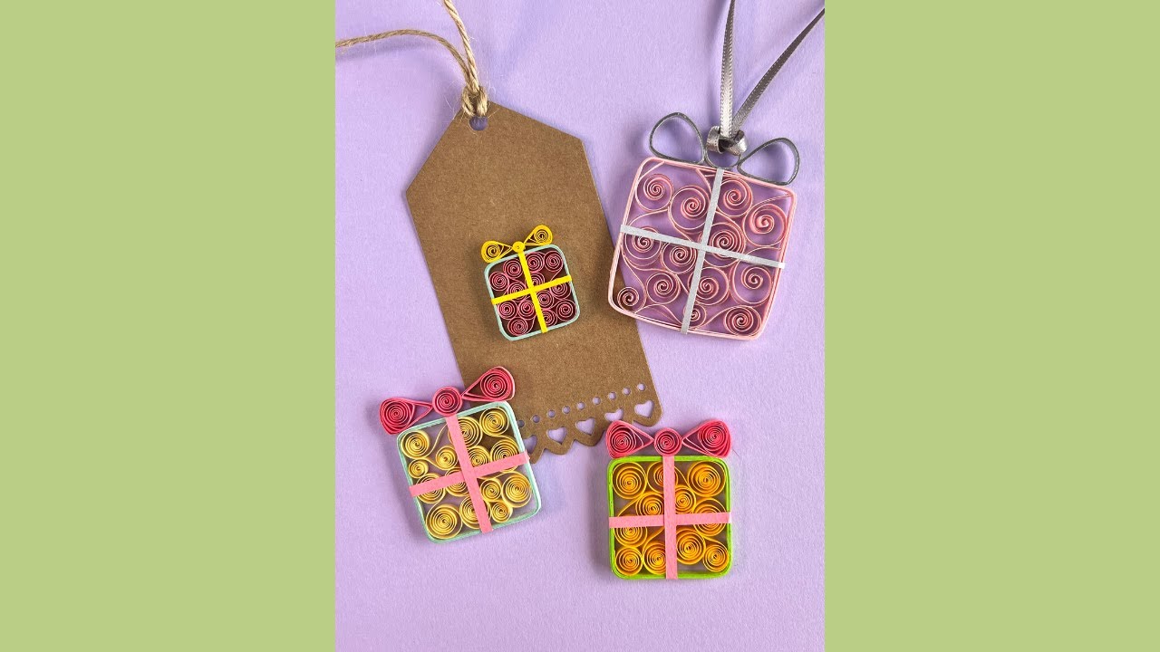 Quilling tutorial - Gifts with bows