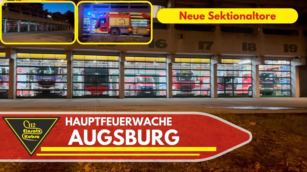 Erstmalig - Neue Sektionaltore für die Hauptfeuerwache der BF Augsburg - Feuerwehr Augsburg