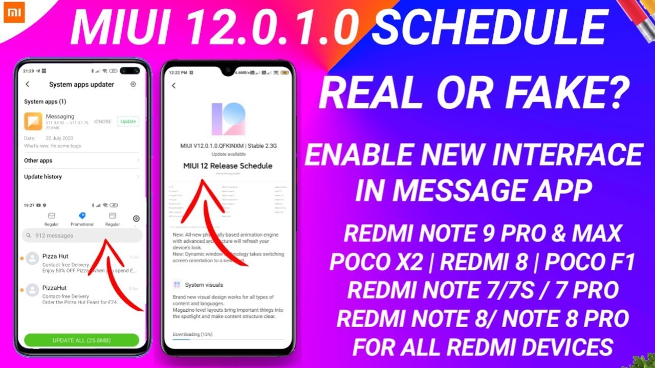 MIUI 12 NEW INDIA SCHEDULE REAL? ENABLE NEW MESSAGE APP INTERFACE | INSTALL MIUI 12 NEW MESSAGE APP