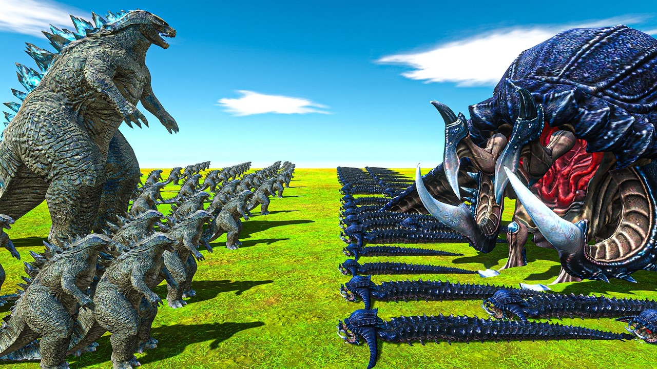 Legendary Godzilla War - Growing Godzilla vs Worm Size Comparison Godzilla