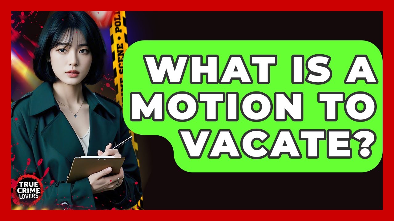 What Is A Motion To Vacate? - True Crime Lovers