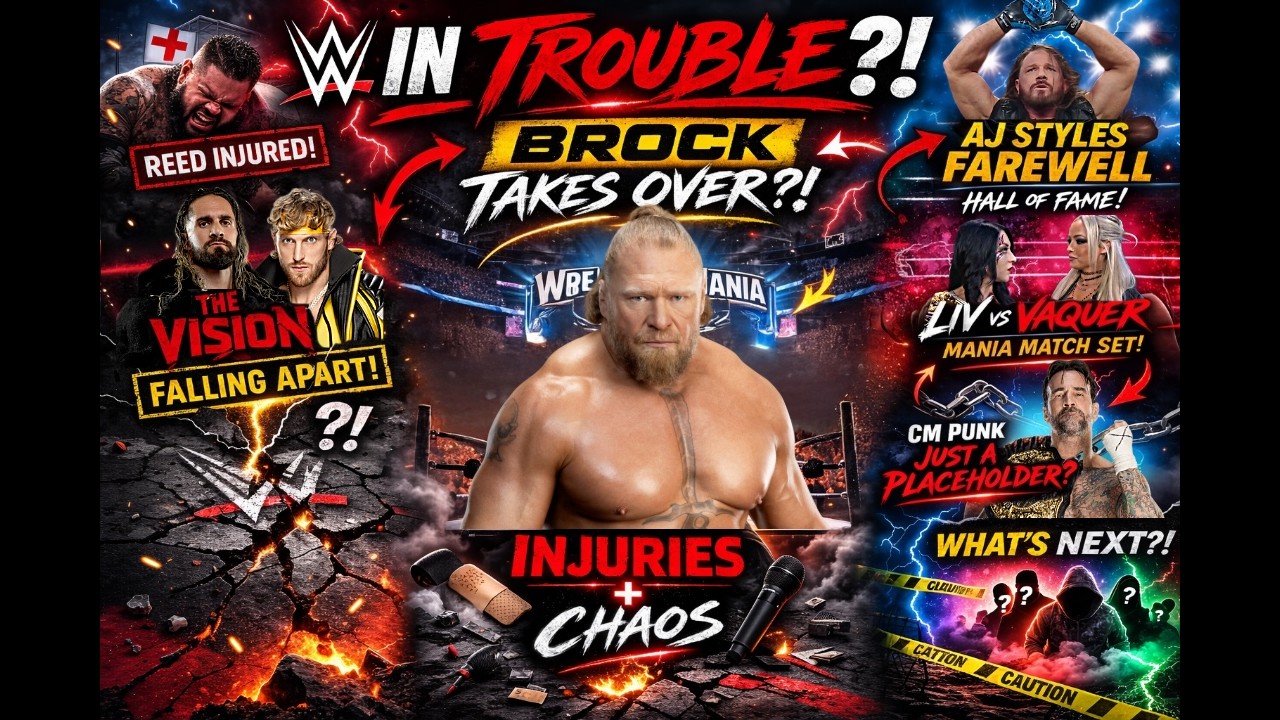 WWE Is Falling Apart?! 😬 Injuries, Bad Booking & Brock Lesnar’s Mania Power Play | WWE Musings
