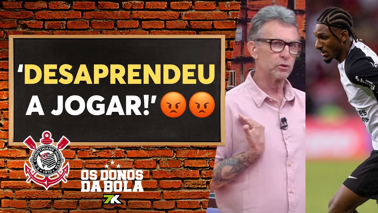 Neto critica Talles Magno, do Corinthians, por apatia: &lsquo;Desaprendendo a jogar futebol&rsquo;