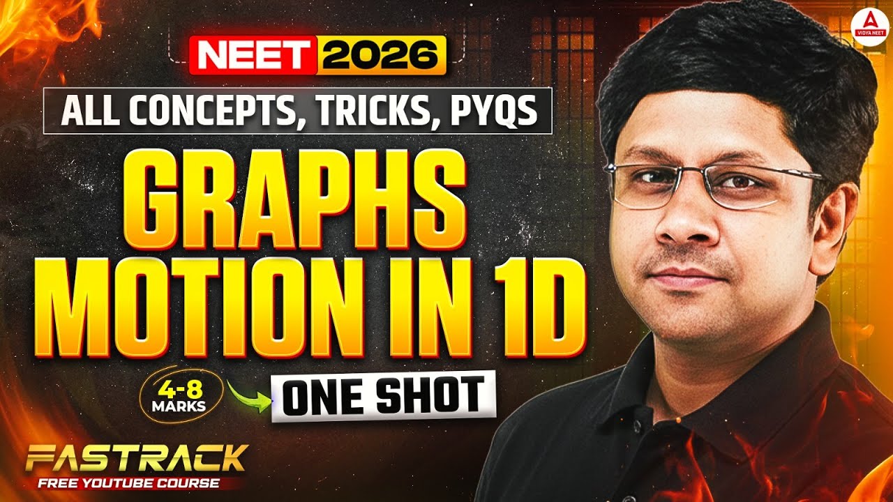 NEET 2026 Physics: Graphs of Motion in 1D (Class 11th) in ONE SHOT by GG Sir