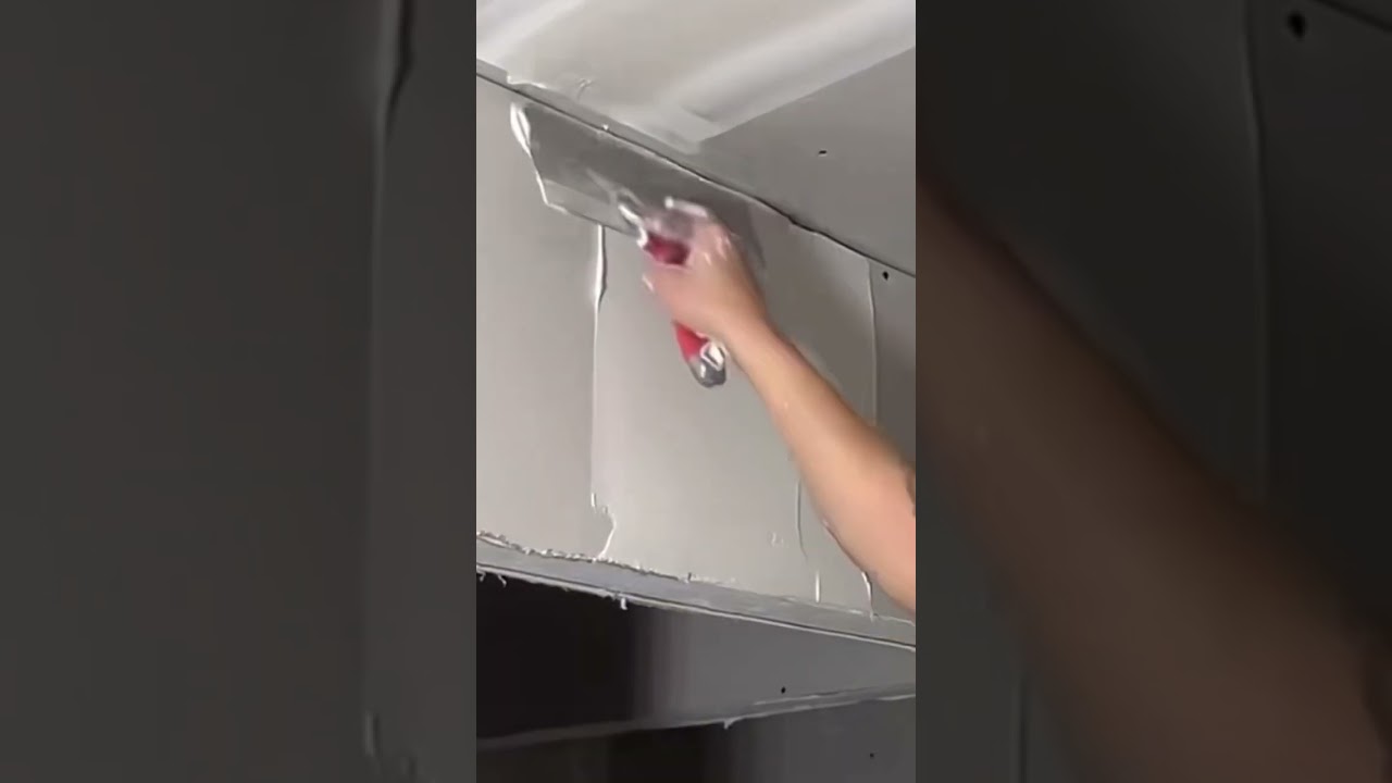 How to apply putty and tape on wall #drywall #satsang