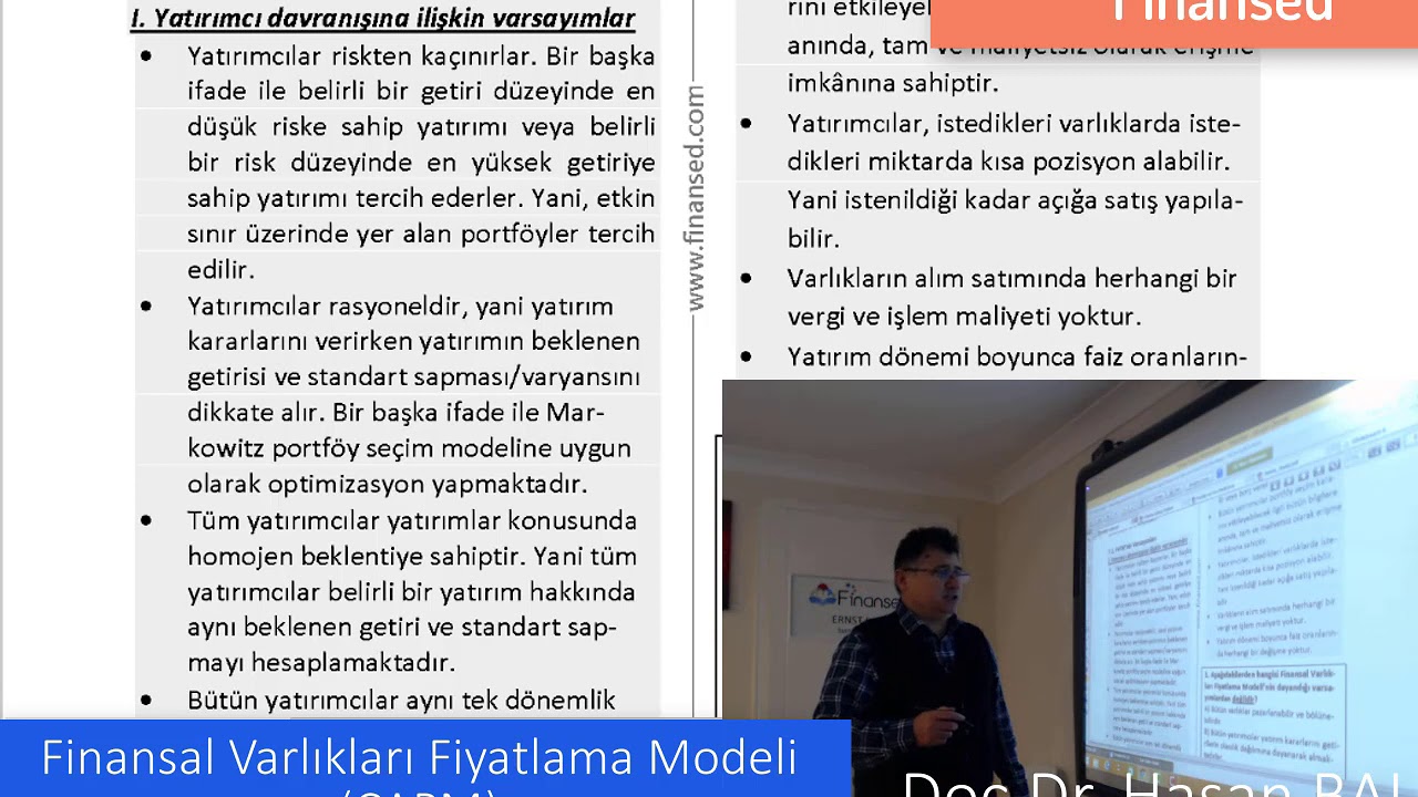 Finansal Varlıkları Fiyatlama Modeli (CAPM)