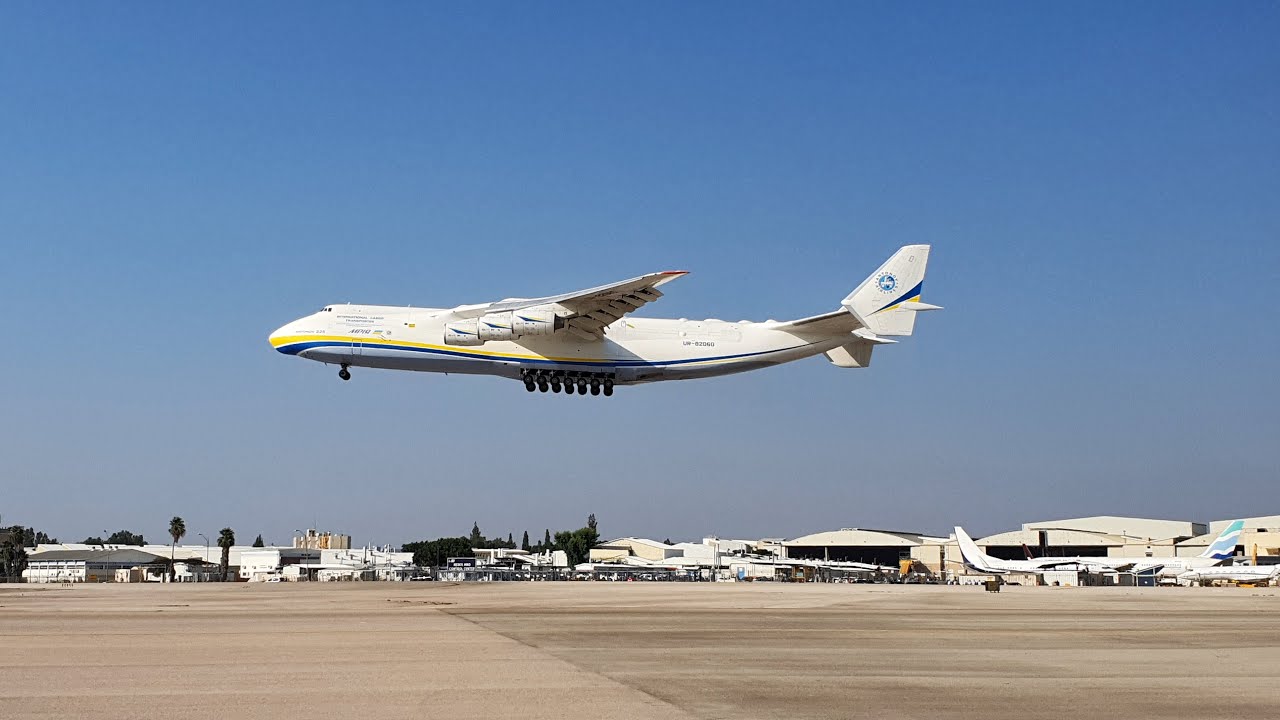 Antonov an225 Mriya - Landing in Tel Aviv LLBG