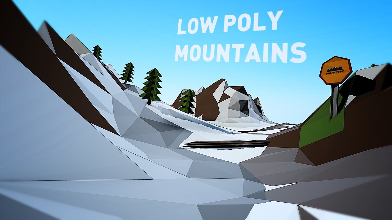 3D Low poly mountains - Blender 2.67