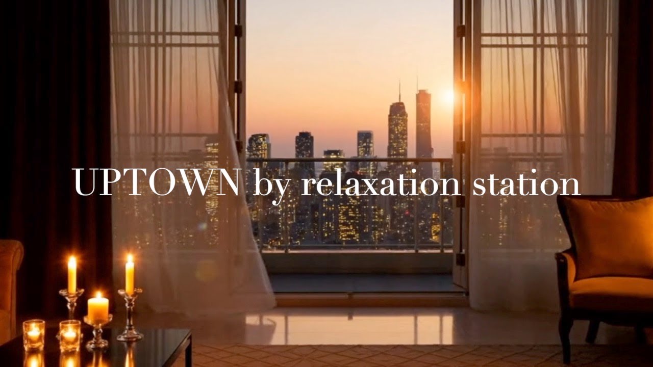 Sunset City Skyline from High-Rise Apartment | Lo FI Jazz Ambience for Relaxation]