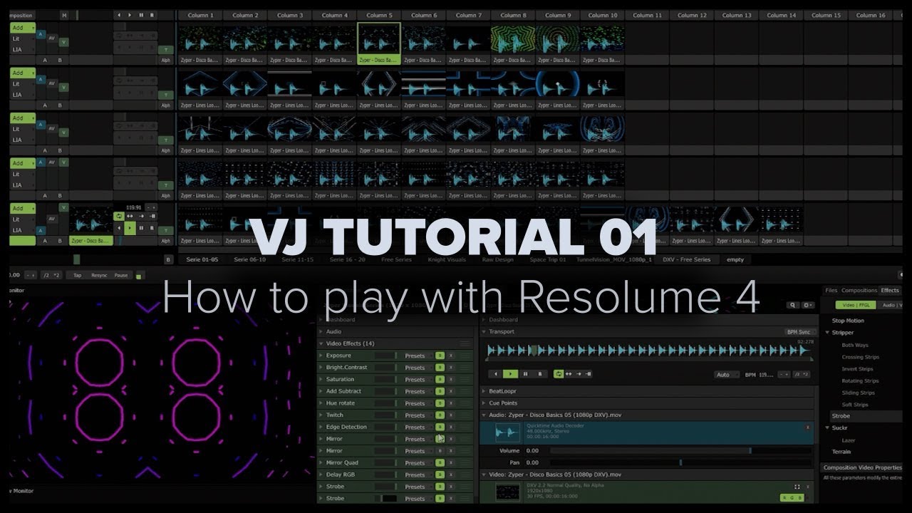 Zyper VJ Tutorial 01 - How I play with Resolume Arena