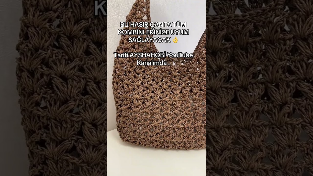 Bu &ccedil;anta t&uuml;m kombinlerinize uyum sağlayacak . #kağıtip&ccedil;anta #knitting #wickerbag #totebag #etsy