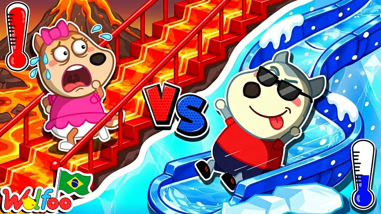 😱 Transformamos a Escada em um Escorregador Gigante!   Wolfoo em Português