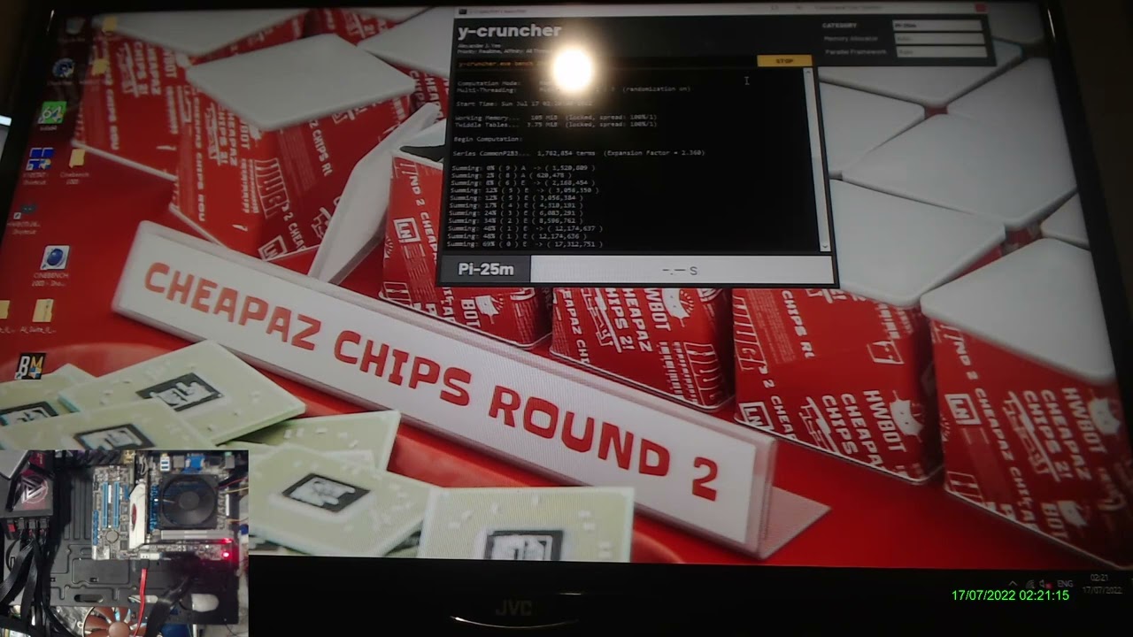 AMD E 350 y cruncher 25m via Benchmare 50 087s