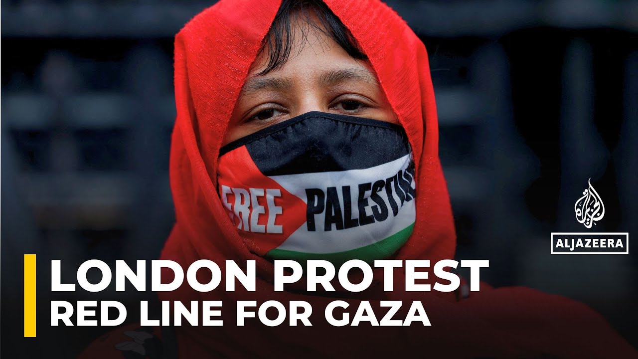 ‘Red Line for Gaza’: London protest against Israel’s atrocities committed