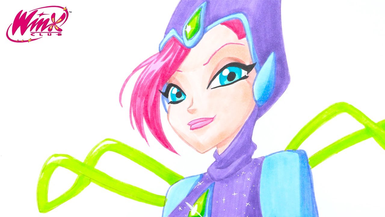 Winx Club - Tecna'yı çiz ve boya