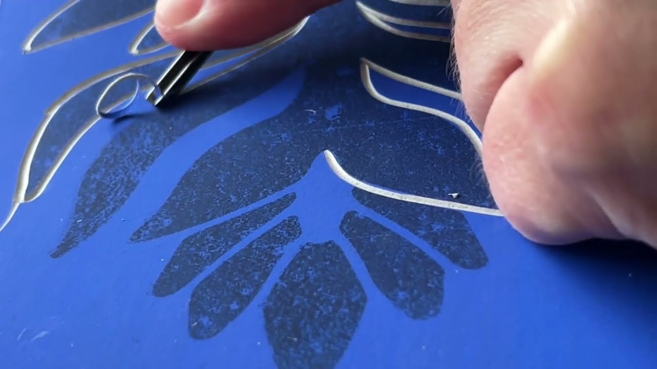 Oddly Satisfying Stamp Carving | Relaxing Printmaking ASMR | No Talking or Music