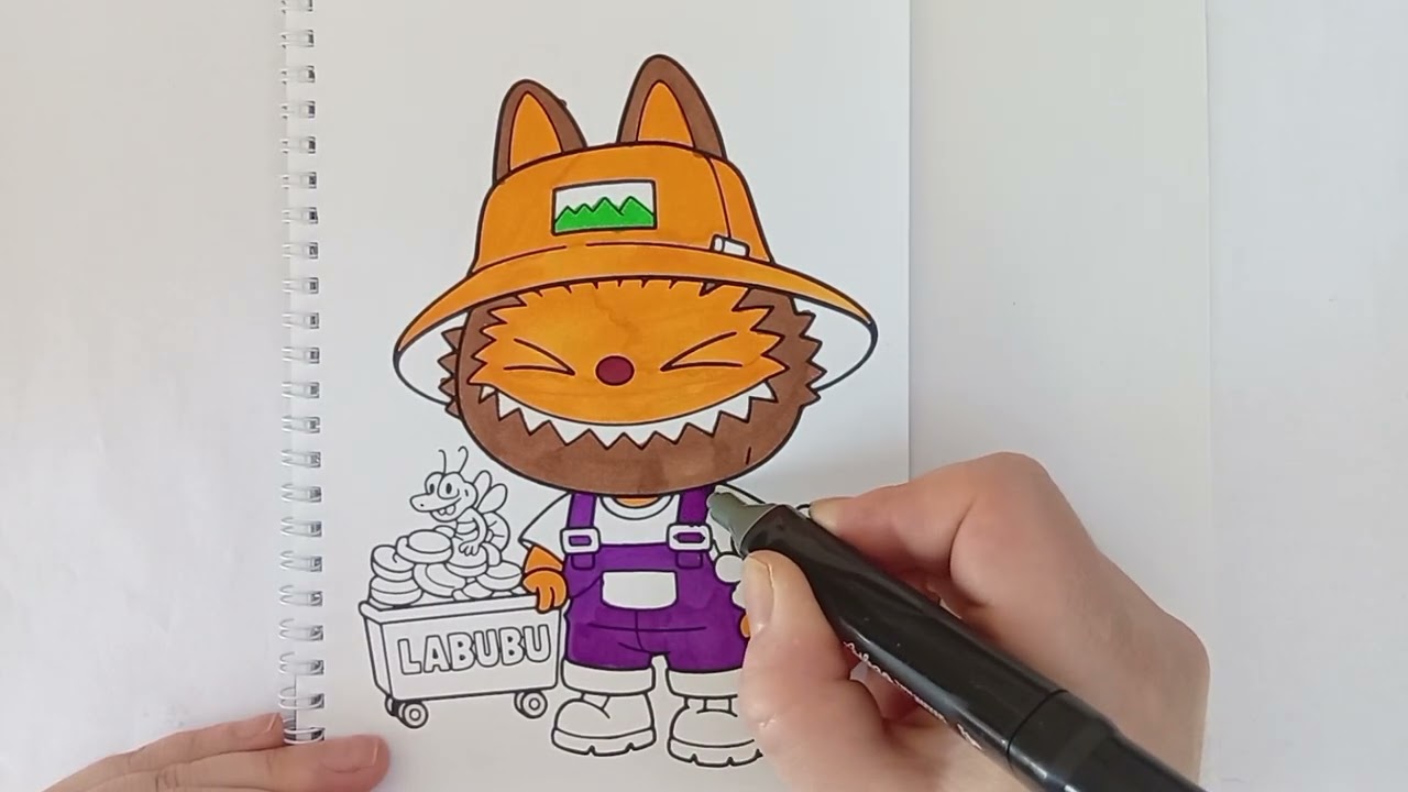 LABYBY coloring book #labubu #drawing #beginnerarttips #arttips #digitalart 