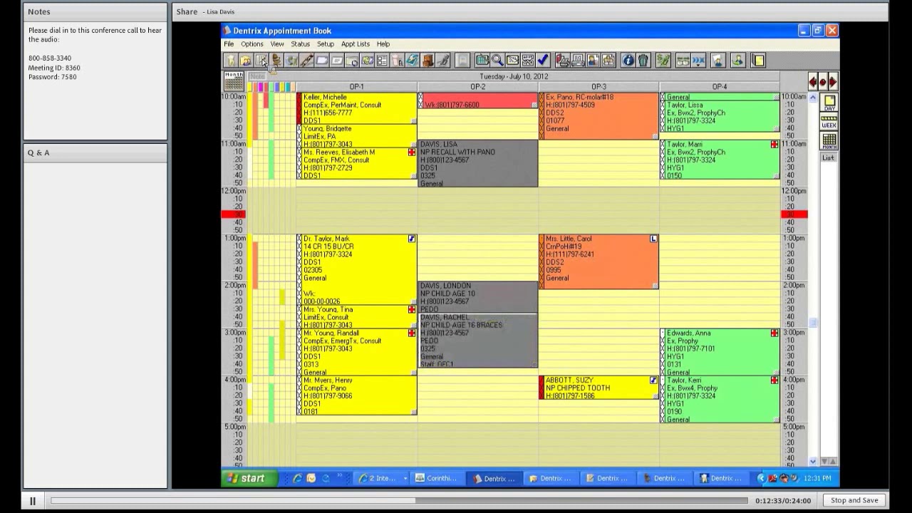 Dentrix training  Dental Ledger