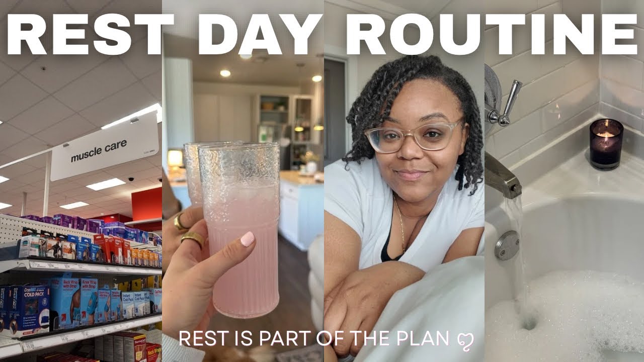 REST DAY ROUTINE FOR CONSISTENCY 🫧 realistic recovery habits (stretch, foam roll + more)
