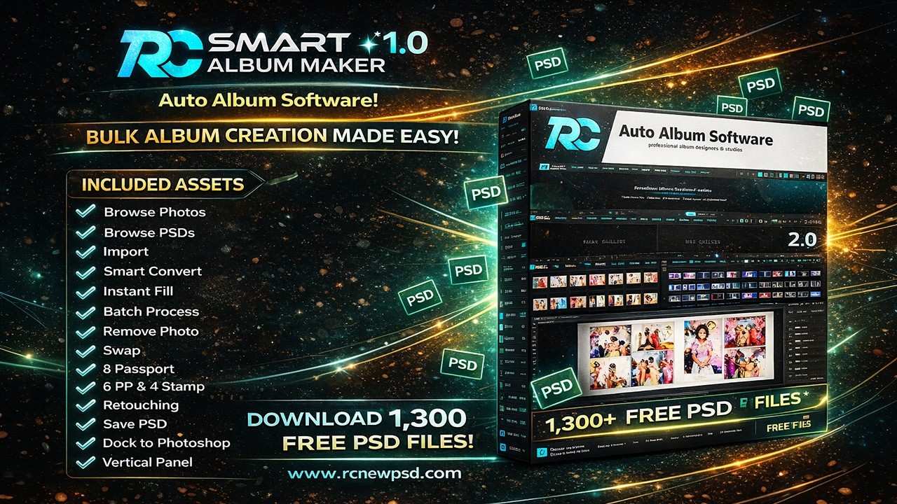 RC Smart Album maker Software -Part-1 wedding album automation software for Photoshop users