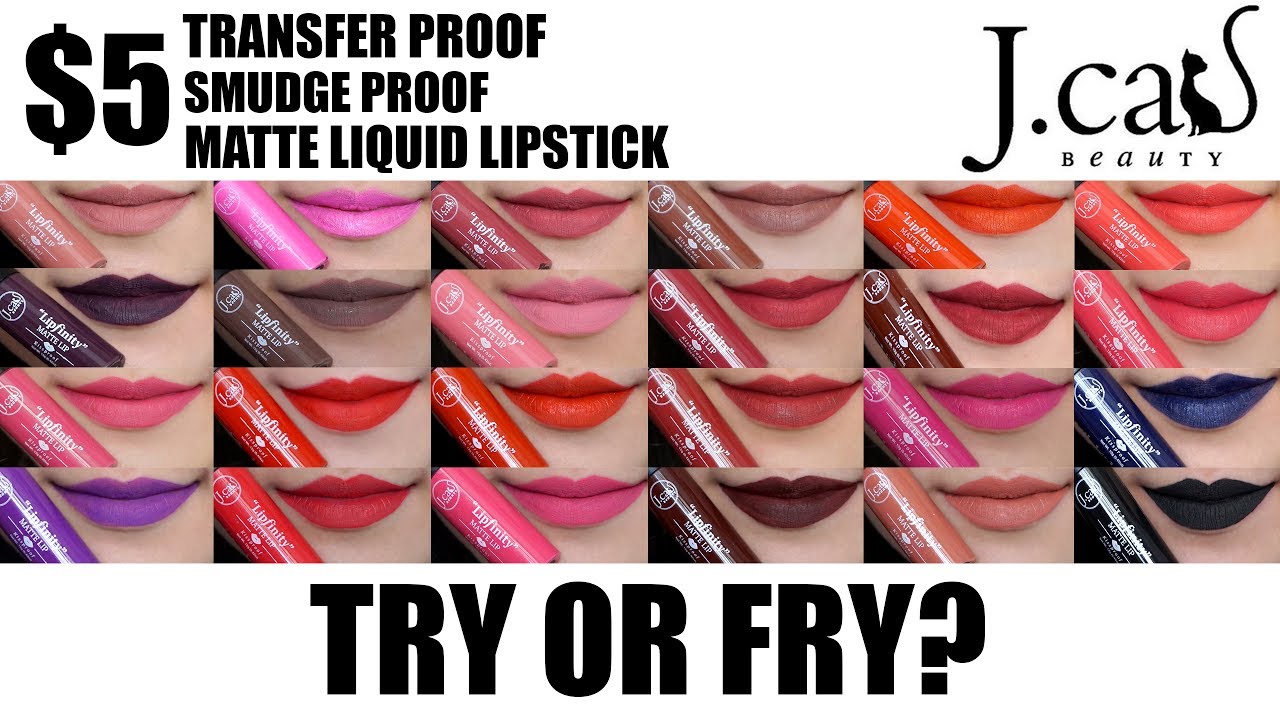 J.Cat Lipfinity Matte Liquid Lipstick Swatches & Review (All 24 shades!!) | Asian Skin