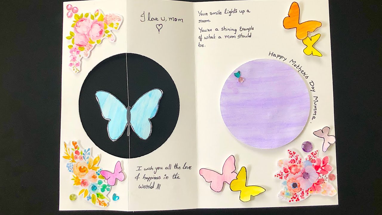 Spinning Butterfly Mother's Day Card | Mother's Day Craft | Greeting Card | Crafts And Kitchen